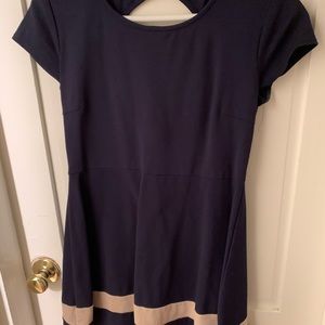 Blue/Tan Formal Dress